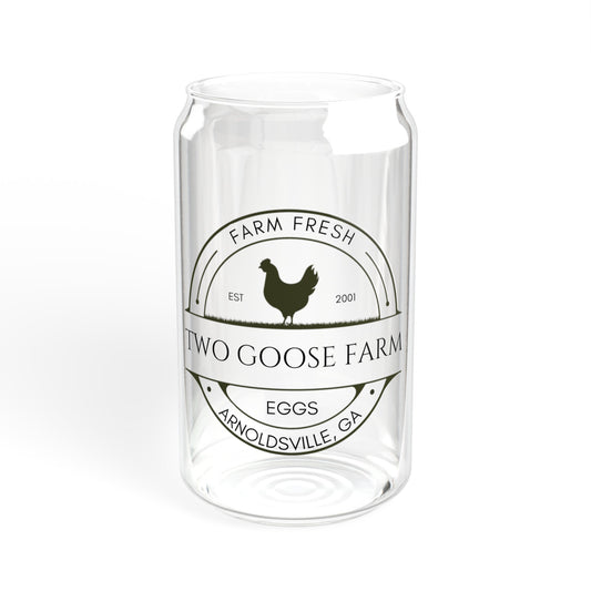 Custom Egg Farm Sipper 16oz Glass Tumbler