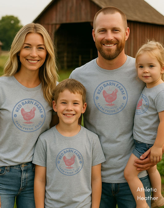 Custom YOUTH/KIDS Custom Egg Farm Patriotic Style Short Sleeve Light Weight Unisex Tee
