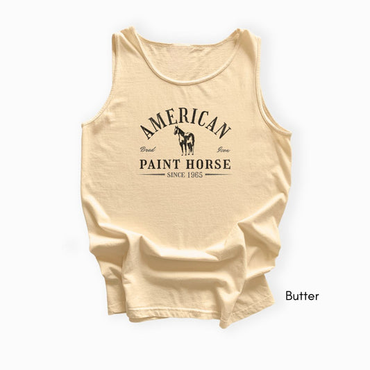 American Paint Horse Garment Dyed Tank Top