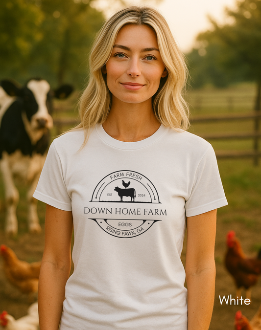 CUSTOM Egg/Cattle Farm Light Weight Unisex Jersey T-shirt