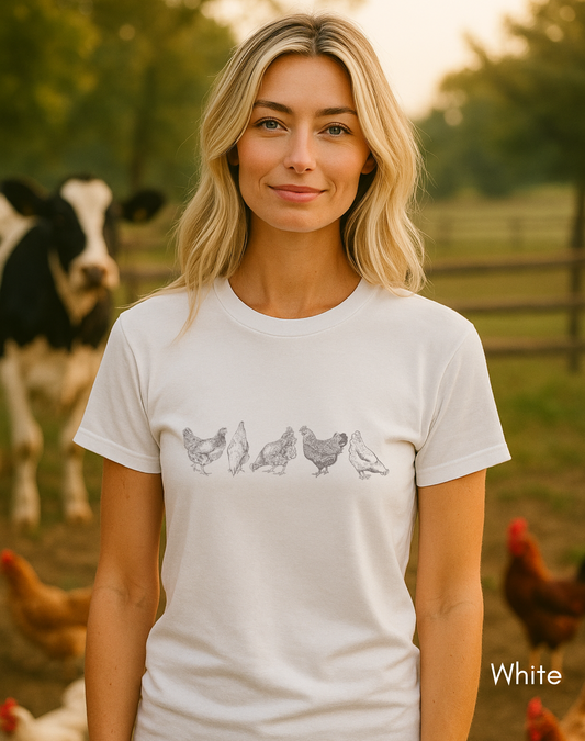 Chicken Scratch - Unisex Jersey Light Weigth T-shirt