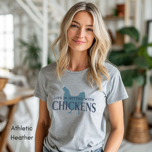 Life is Better With Chickens Light Weight Jersey T-shirt