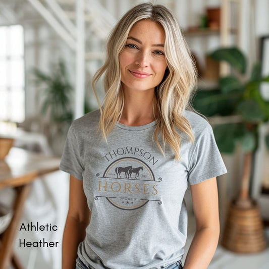 Custom Spoiled Horse Farm Unisex Light Weight Jersey T-shirt