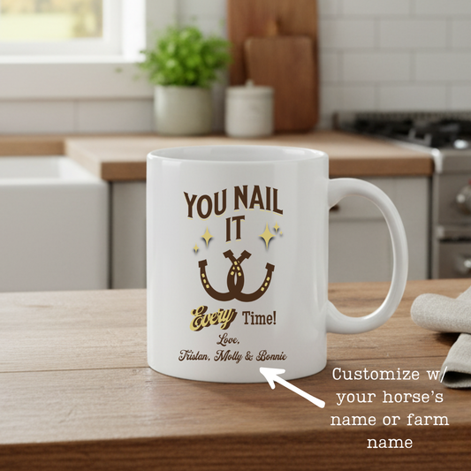 Custom Horse Farm Farrier Gift Ceramic Mug 11oz or 15oz - Gift for Farriers