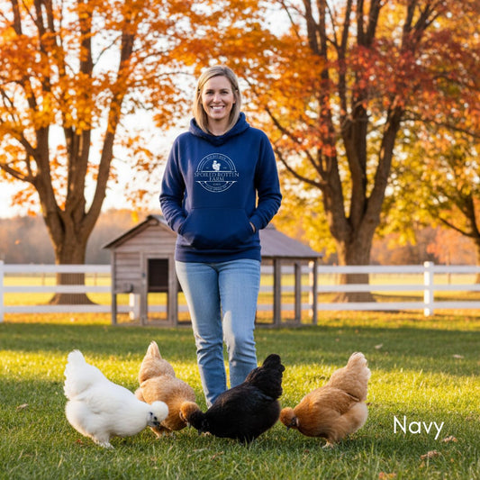Custom Silkie Chicken Farm Unisex Heavy Blend Hooded Sweatshirt