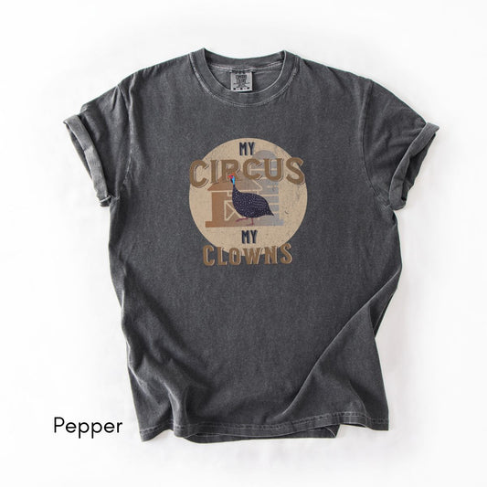 Funny Guinea Fowl Unisex Midweight Vintage Style Tee