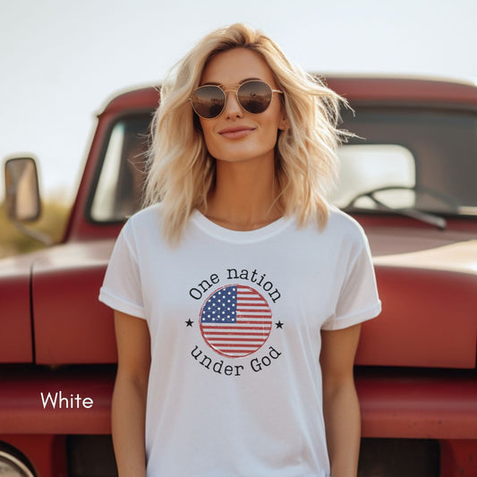 One Nation Under God Unisex Light Weight Jersey Group T-shirt