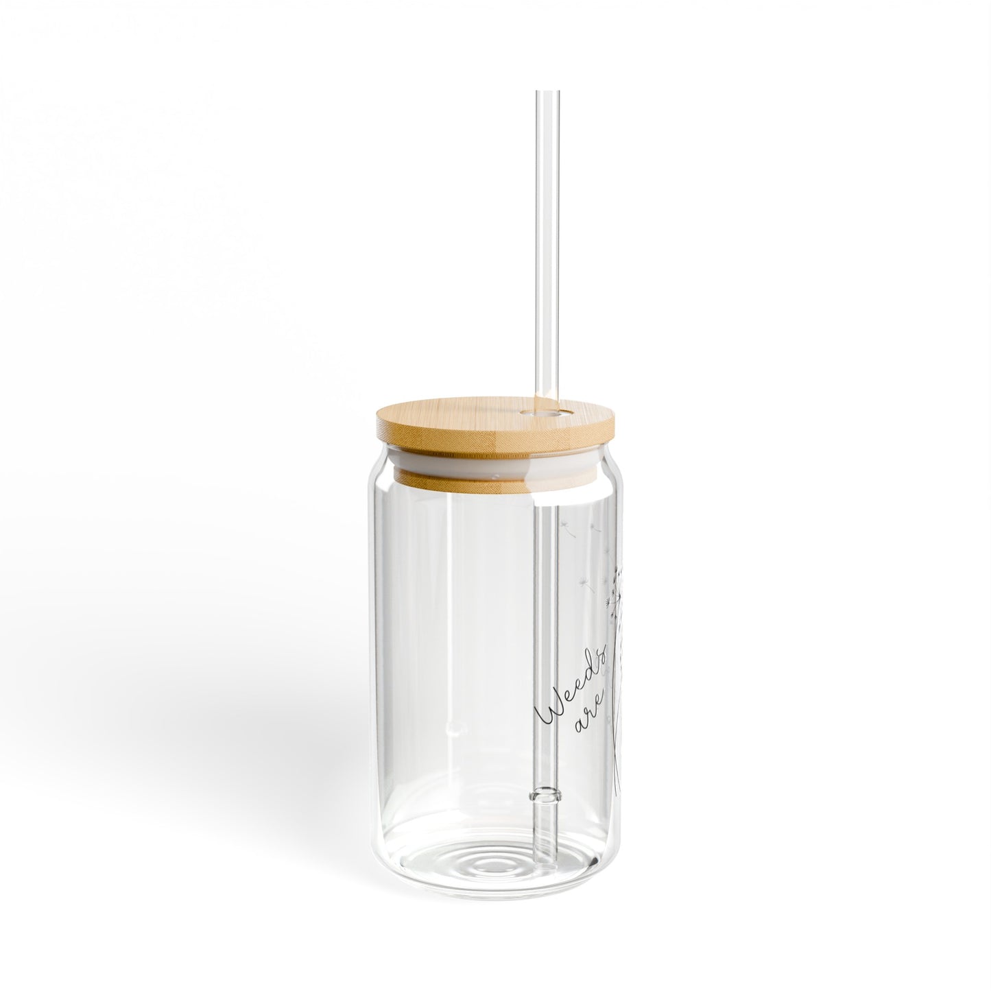 Weeds are Flowers Too Sipper 16oz Glass Tumbler