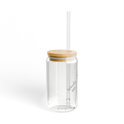 Weeds are Flowers Too Sipper 16oz Glass Tumbler