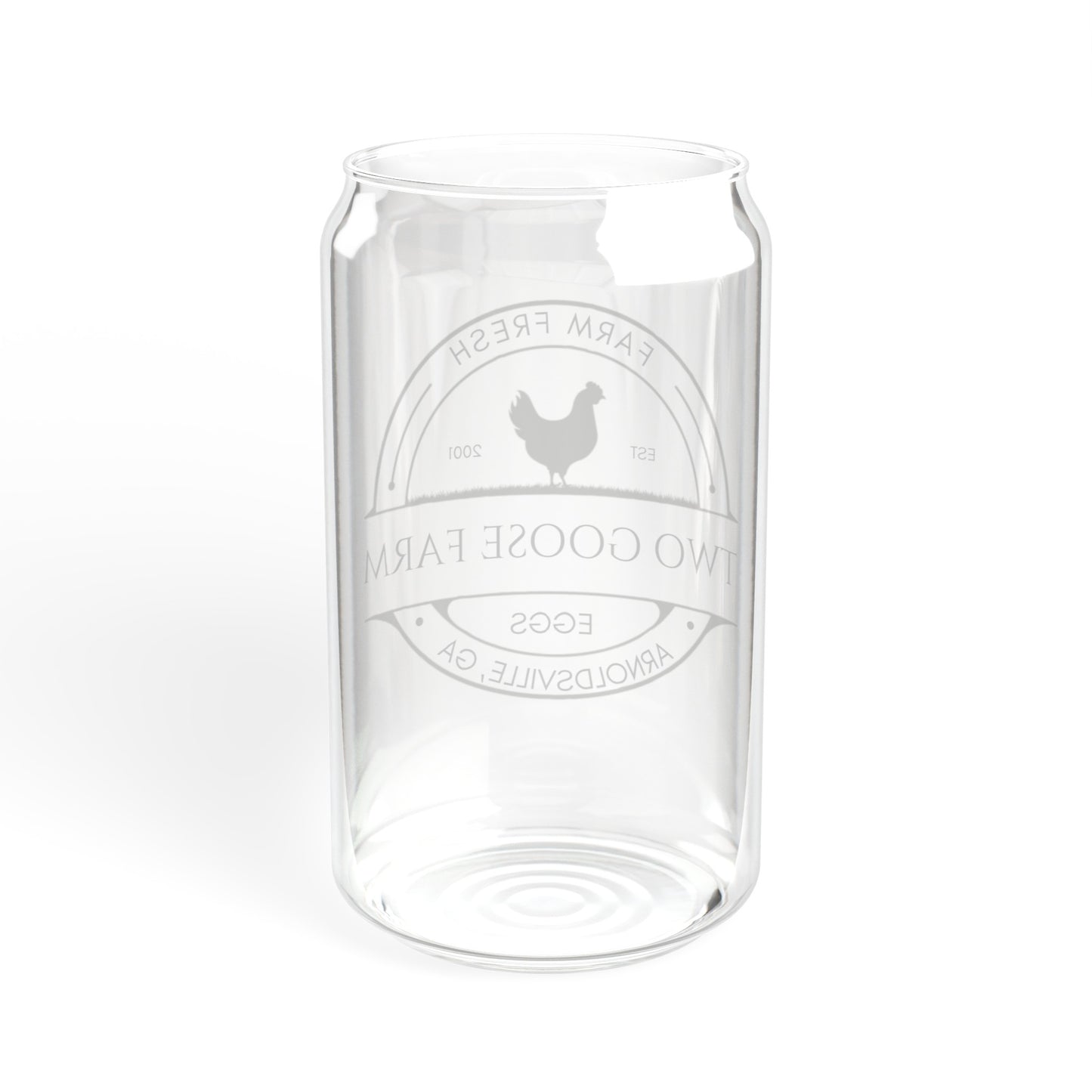Custom Egg Farm Sipper 16oz Glass Tumbler