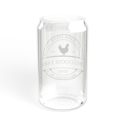 Custom Egg Farm Sipper 16oz Glass Tumbler