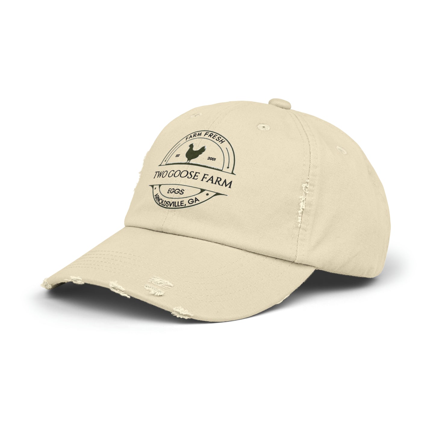 Custom Egg Farm Unisex Distressed  Cotton Twill Baseball Hat