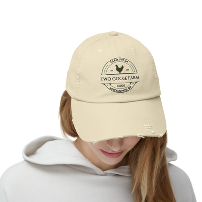 Custom Egg Farm Unisex Distressed  Cotton Twill Baseball Hat