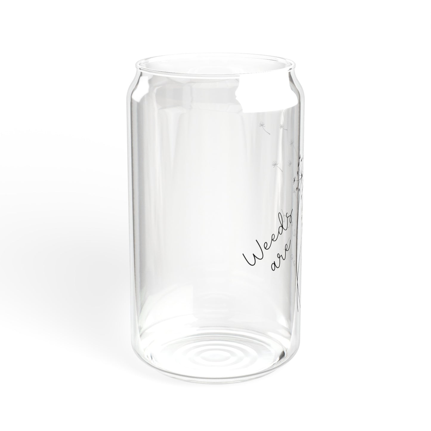 Weeds are Flowers Too Sipper 16oz Glass Tumbler