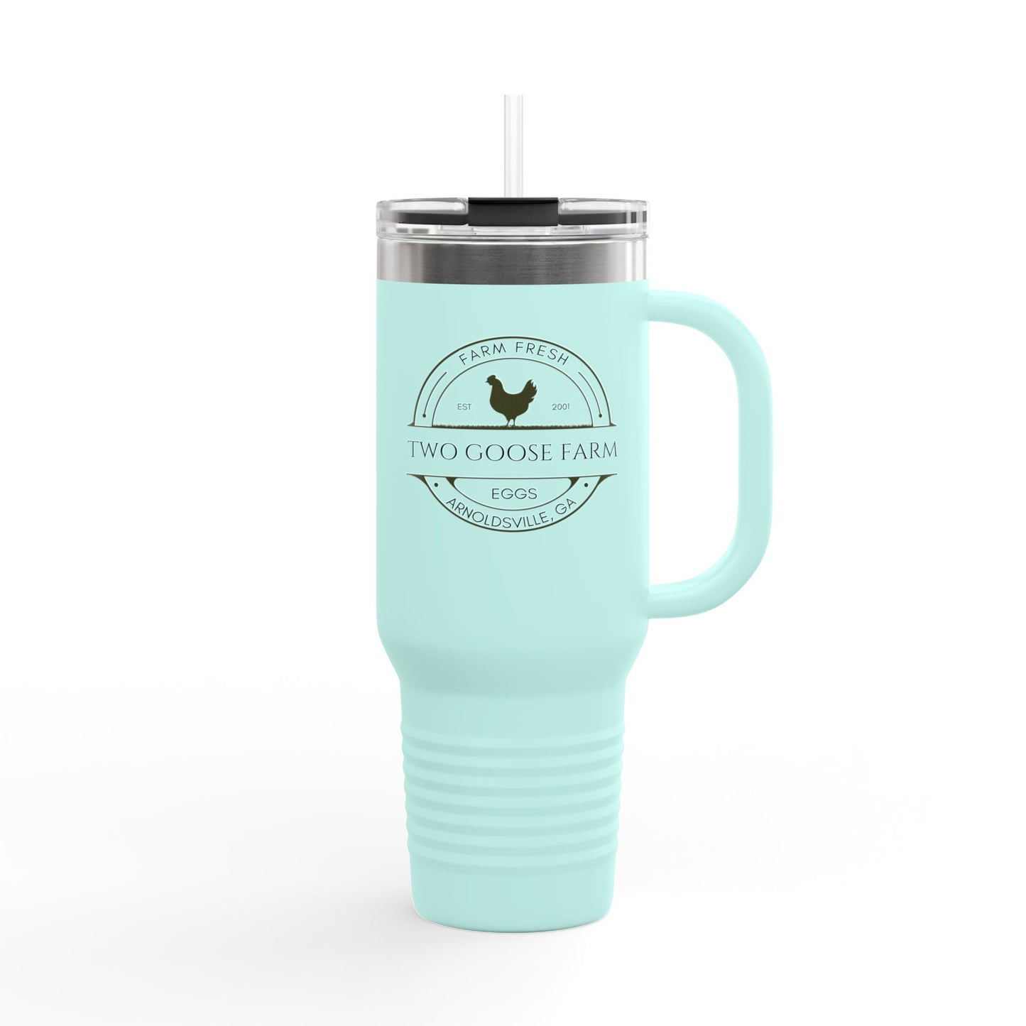 Custom Local Egg Farm Personalized Insulated Travel Mug, 40oz