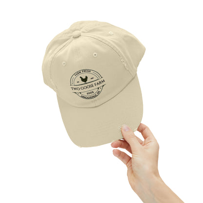 Custom Egg Farm Unisex Distressed  Cotton Twill Baseball Hat