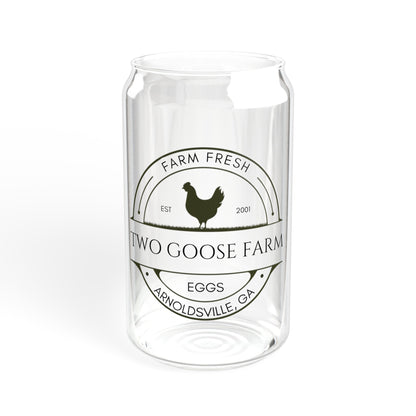 Custom Egg Farm Sipper 16oz Glass Tumbler