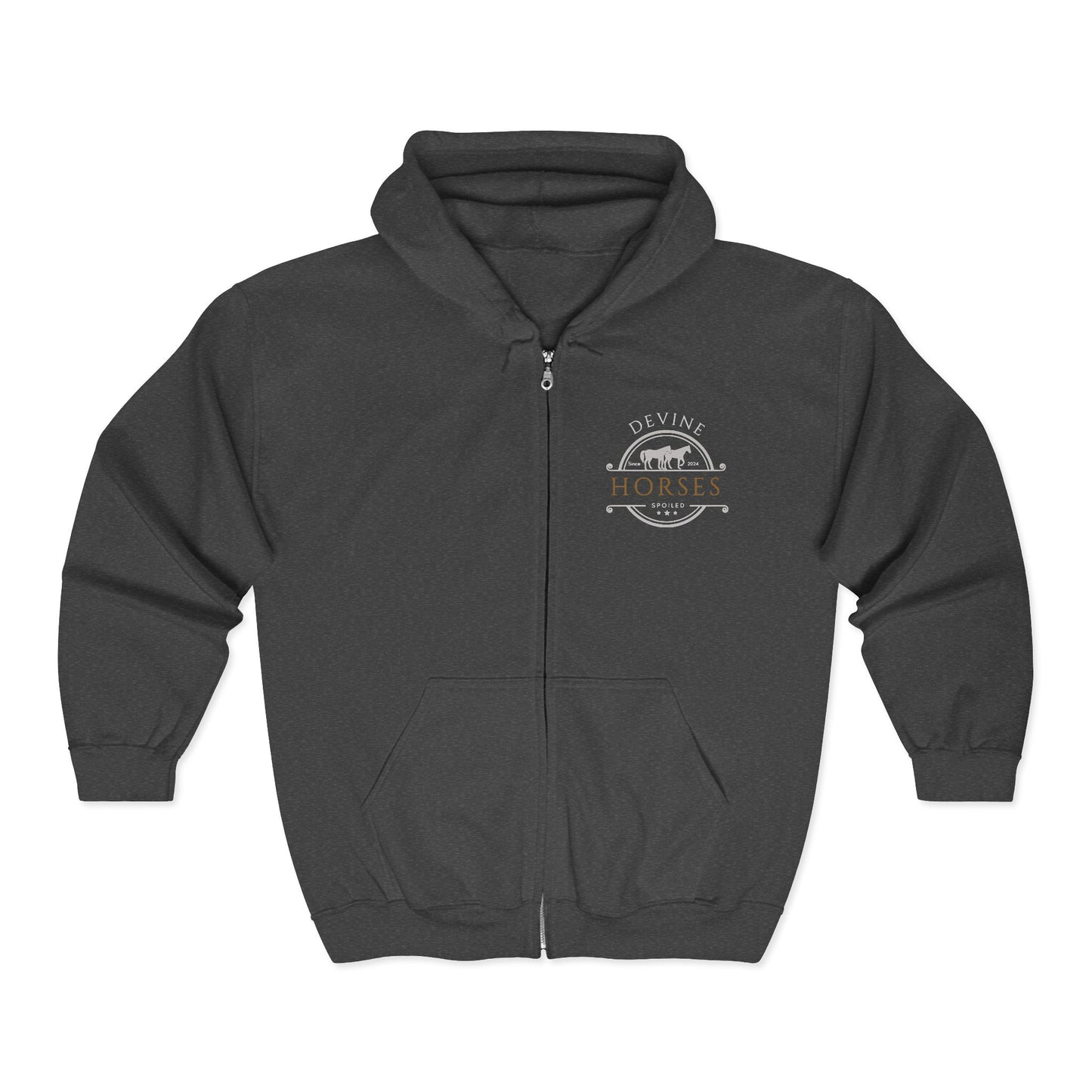 Custom Spoiled Horse Farm Zip Unisex Hoodie