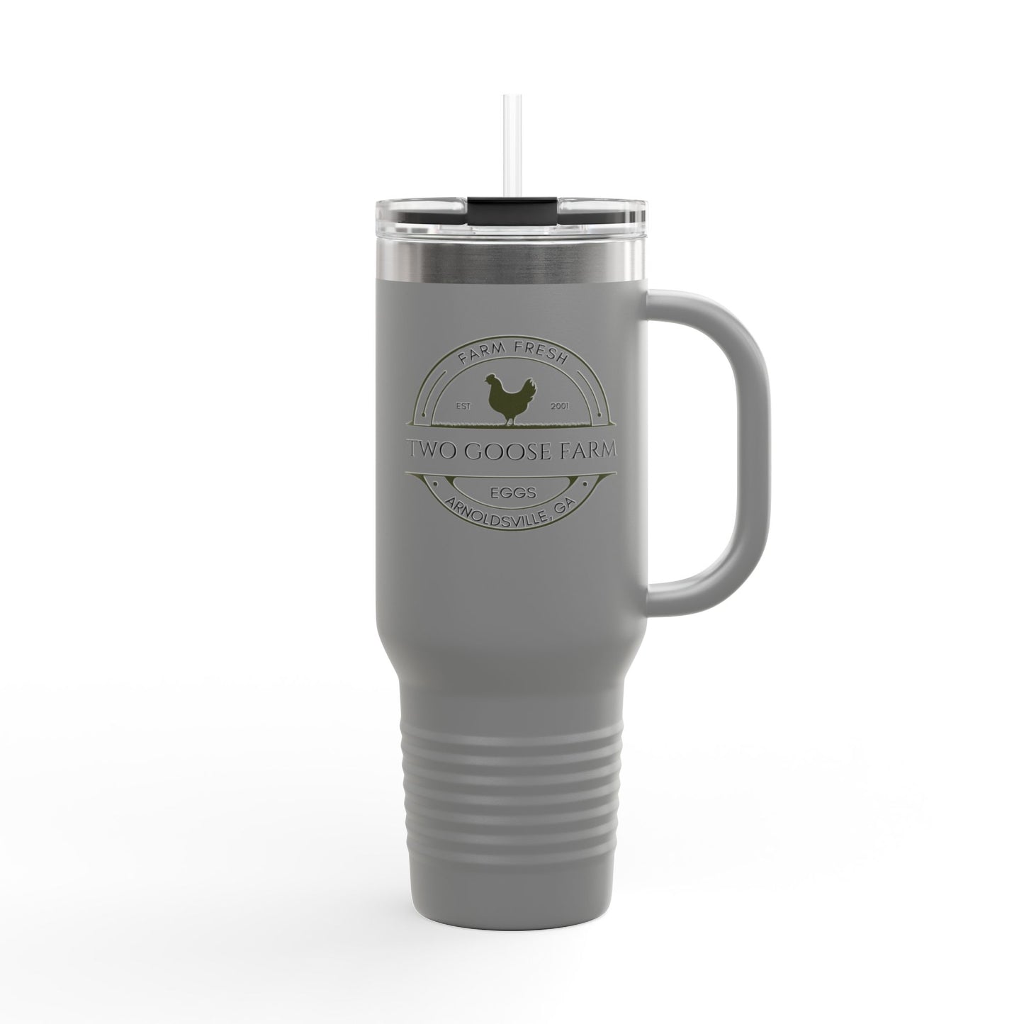 Custom Local Egg Farm Personalized Insulated Travel Mug, 40oz