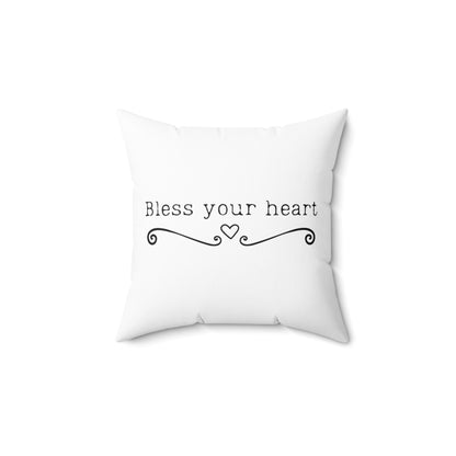 Bless Your Heart - Spun Polyester Square Pillow