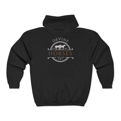 Custom Spoiled Horse Farm Zip Unisex Hoodie