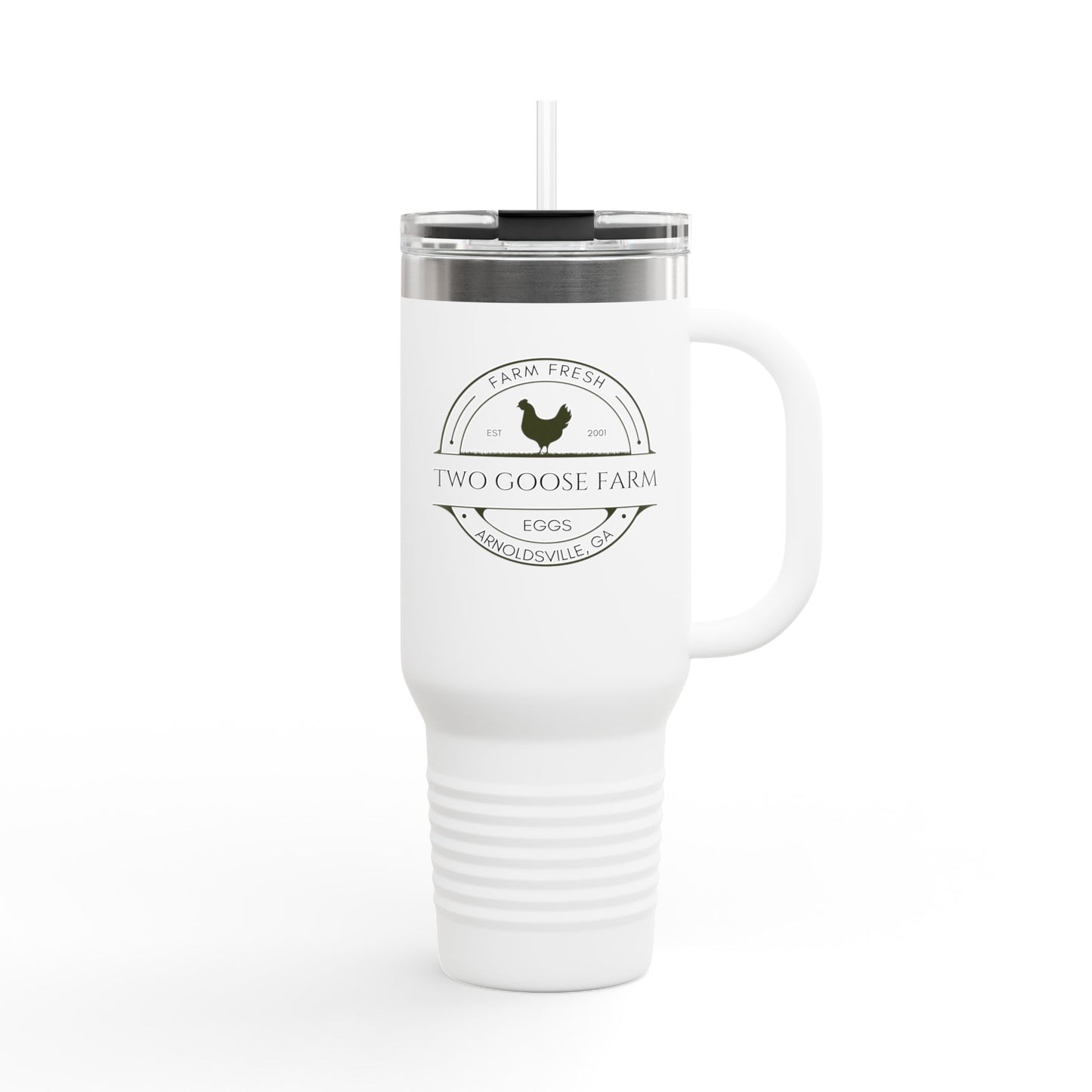 Custom Local Egg Farm Personalized Insulated Travel Mug, 40oz
