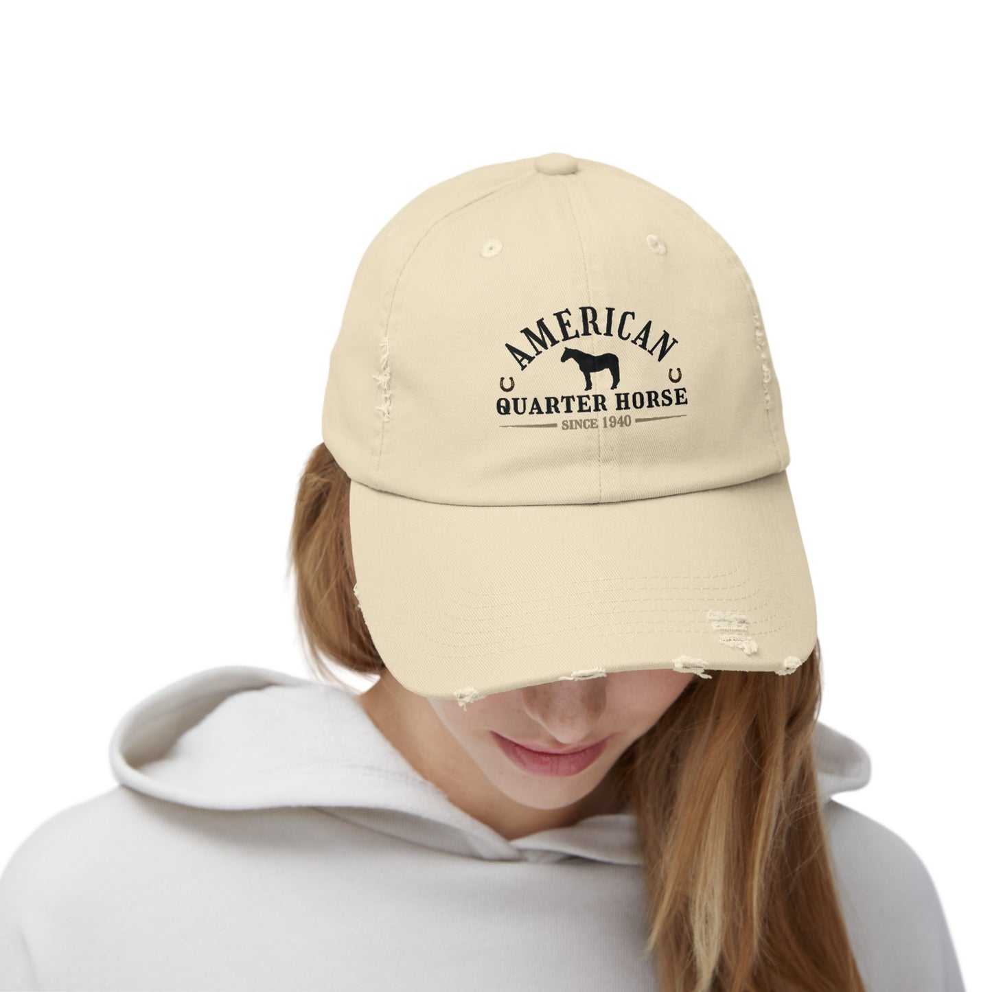 American Quarter Horse Unisex Distressed Baseball Hat