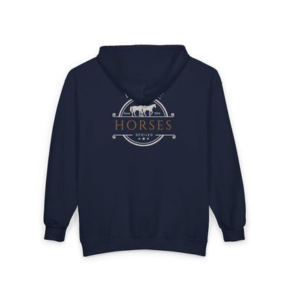 Custom Spoiled Horse Farm Zip Unisex Hoodie