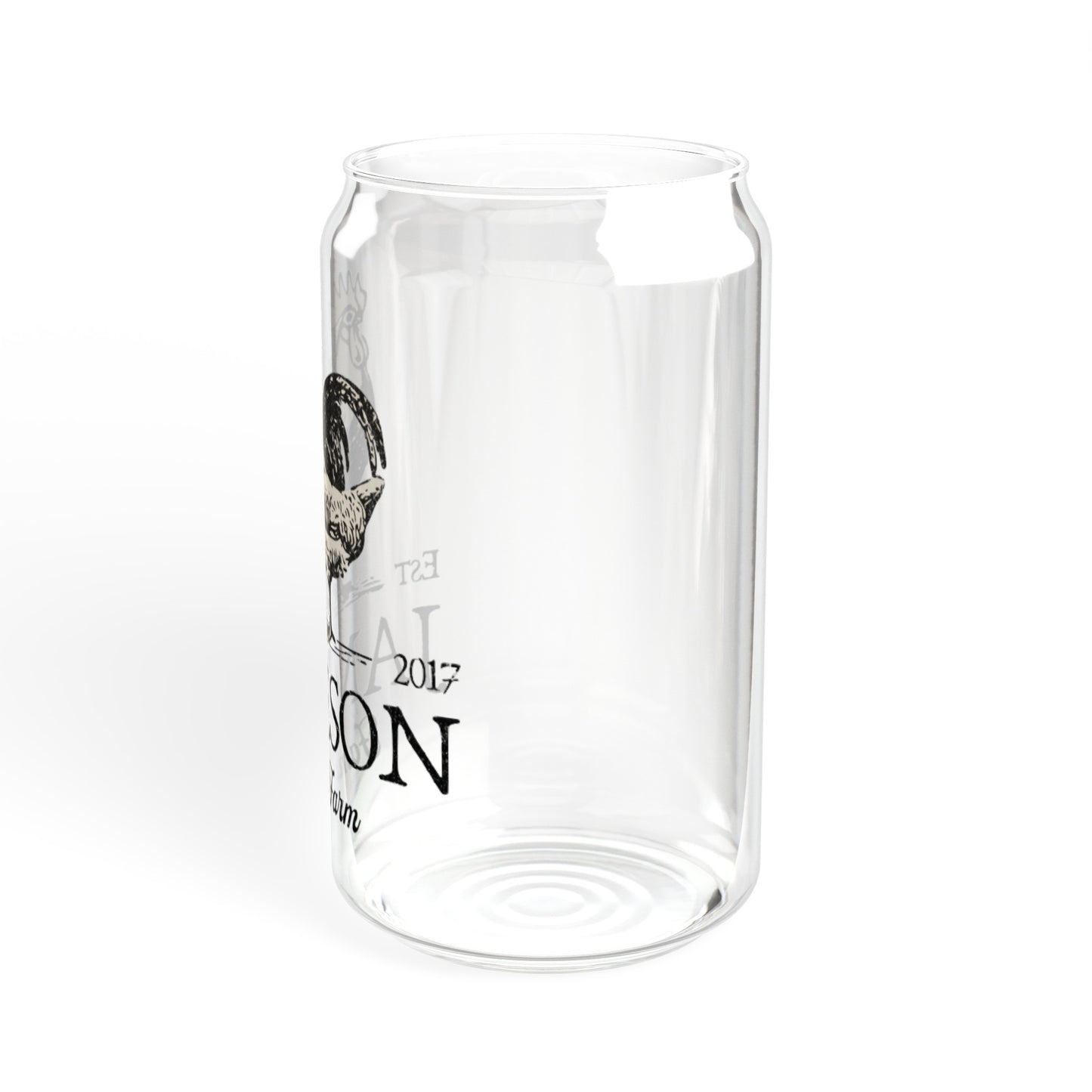 Custom Family Farm Sipper 16oz Glass Tumbler