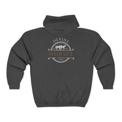 Custom Spoiled Horse Farm Zip Unisex Hoodie