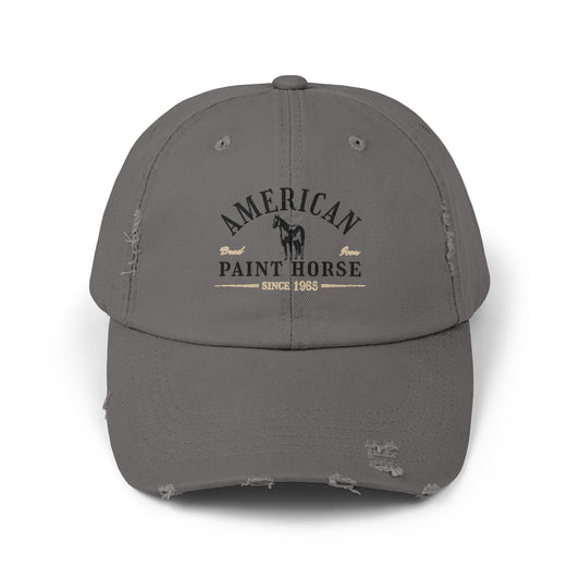American Paint Horse Unisex Distressed Cap