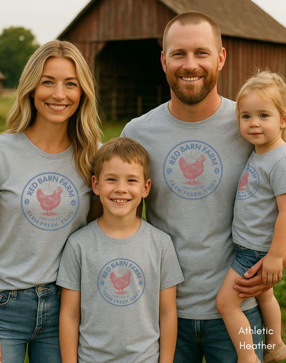 Custom YOUTH/KIDS Custom Egg Farm Patriotic Style Short Sleeve Light Weight Unisex Tee