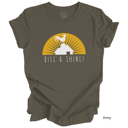Rise & Shine Rooster Unisex Light Weight Jersey T-shirt