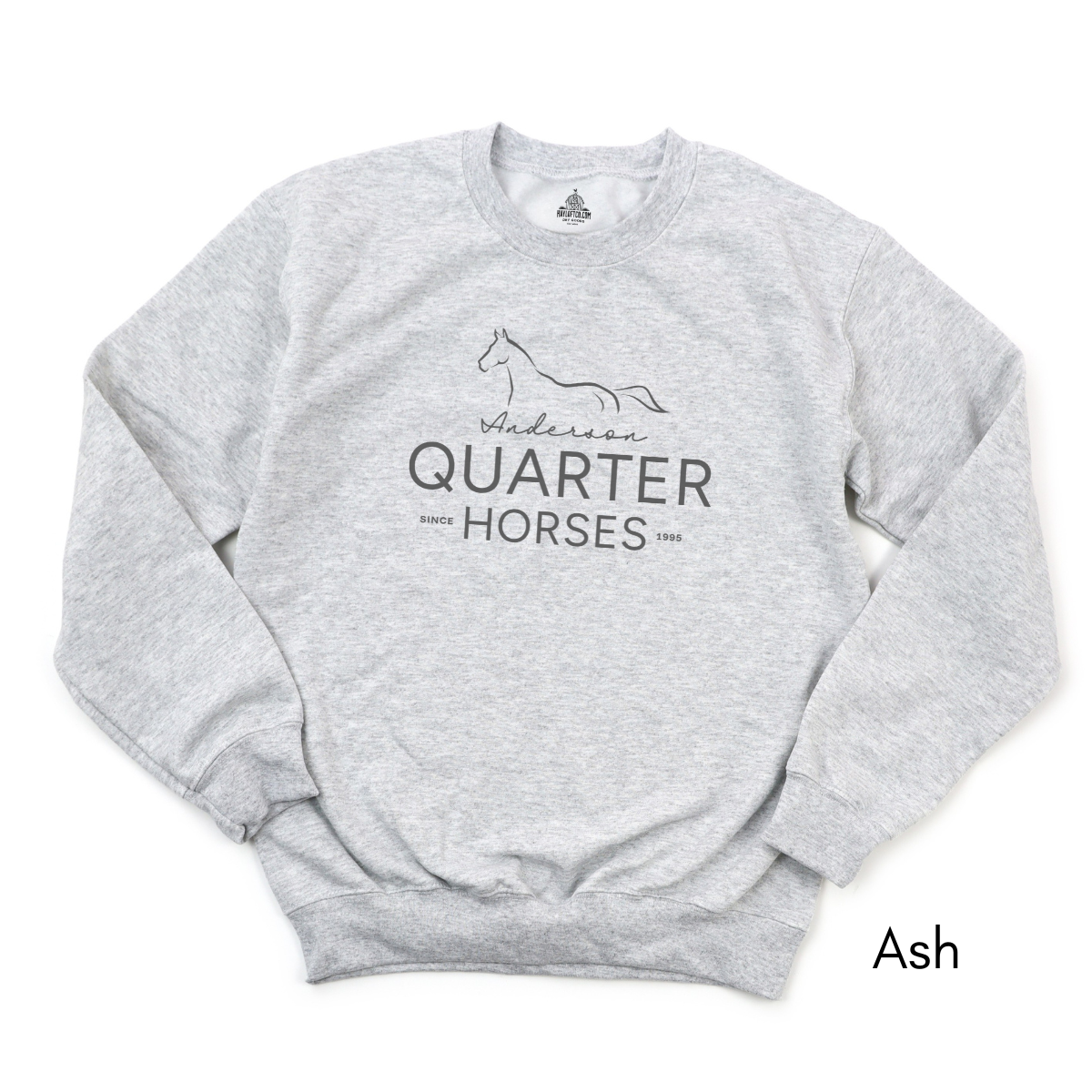 Custom Quarter Horse Farm Unisex Crewneck Sweatshirt