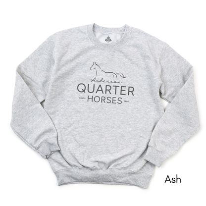 Custom Quarter Horse Farm Unisex Crewneck Sweatshirt