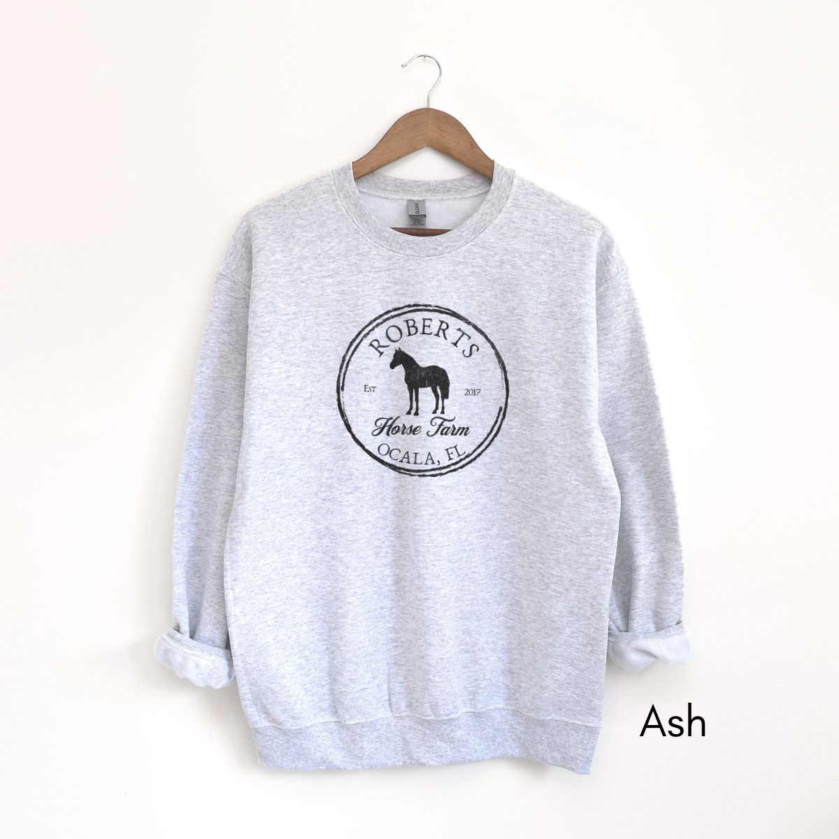 Custom Local Horse Farm Unisex Crewneck Sweatshirt
