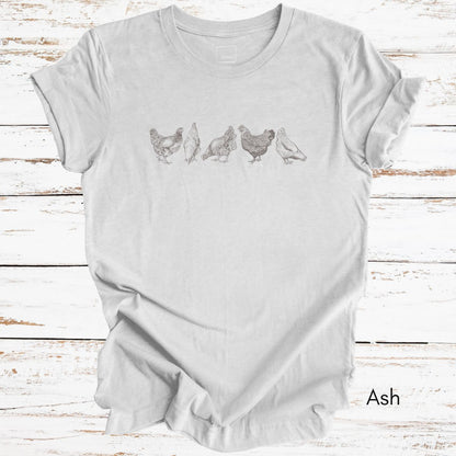 Chicken Scratch - Unisex Jersey Light Weigth T-shirt