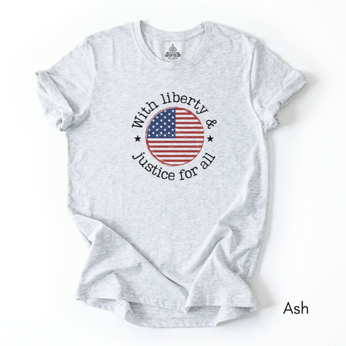 With Liberty & Justice for All Pledge of Allegiance Unisex Jersey T-shirt