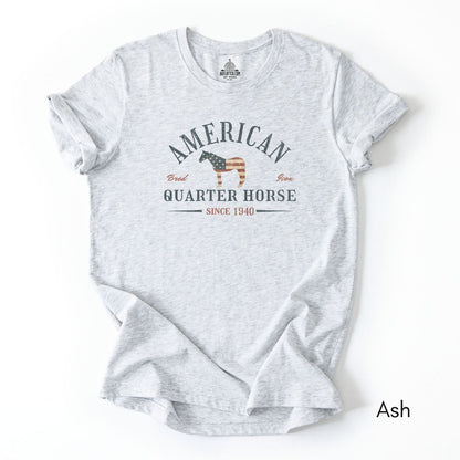 Patriotic American Quarter Horse Light Weigth Jersey T-shirt