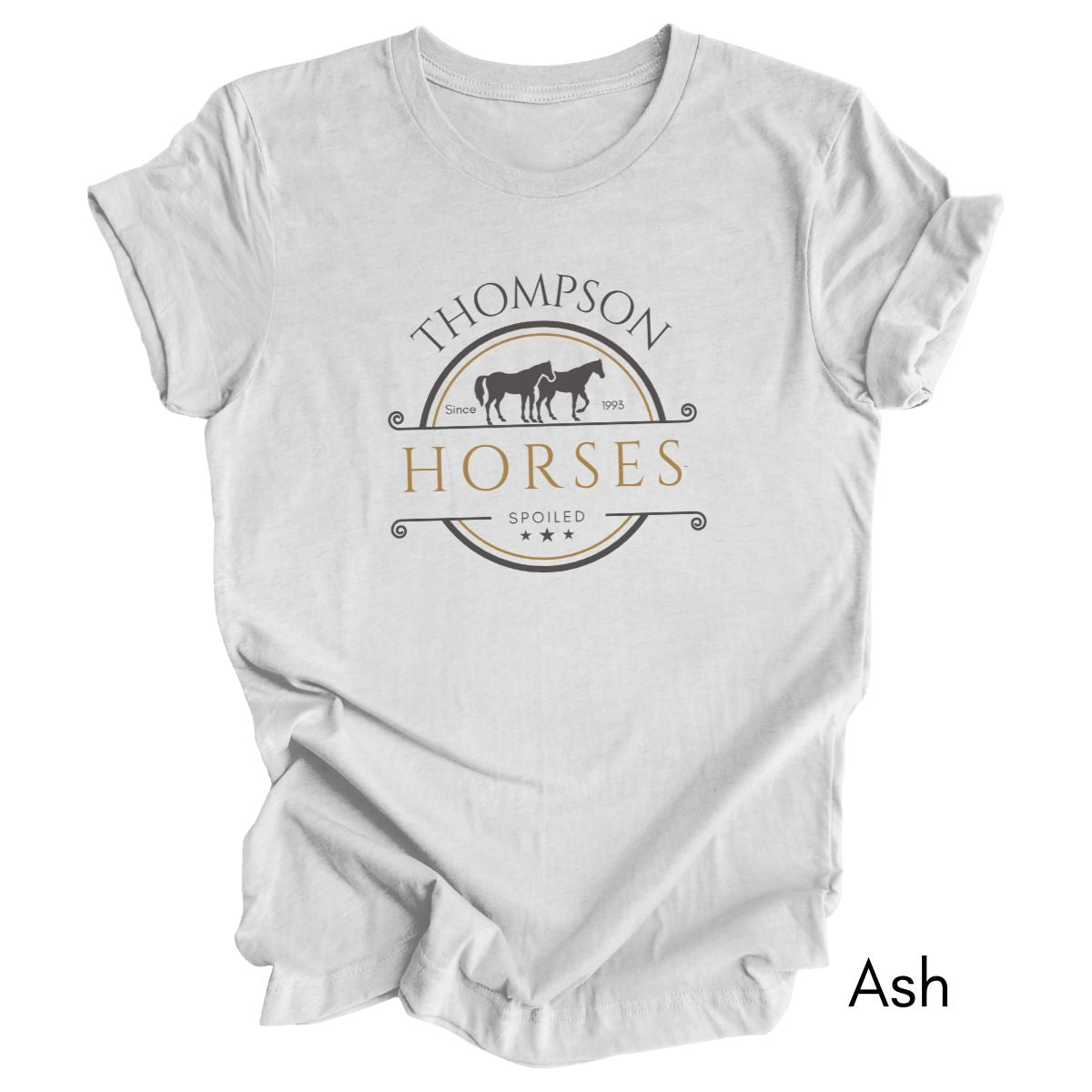 Custom Spoiled Horse Farm Unisex Light Weight Jersey T-shirt
