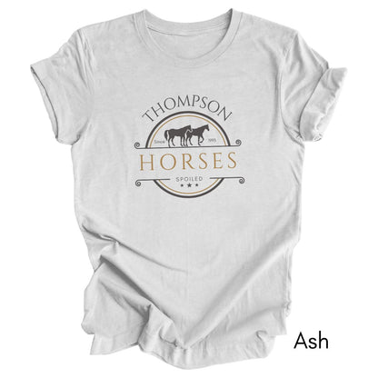 Custom Spoiled Horse Farm Unisex Light Weight Jersey T-shirt
