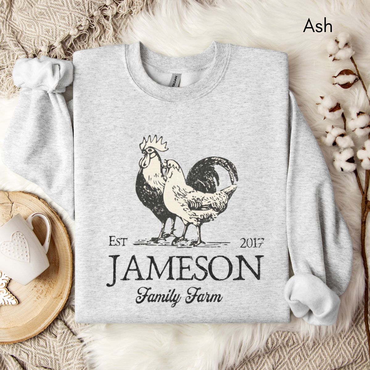 Custom Family Farm Sweatshirt - Unisex Crewneck Sweatshirt