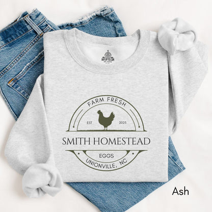 Custom Egg Farm Unisex Crewneck Sweatshirt