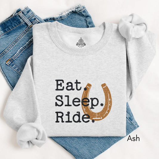 Eat Sleep Ride - Unisex Heavy Blend Crewneck Sweatshirt