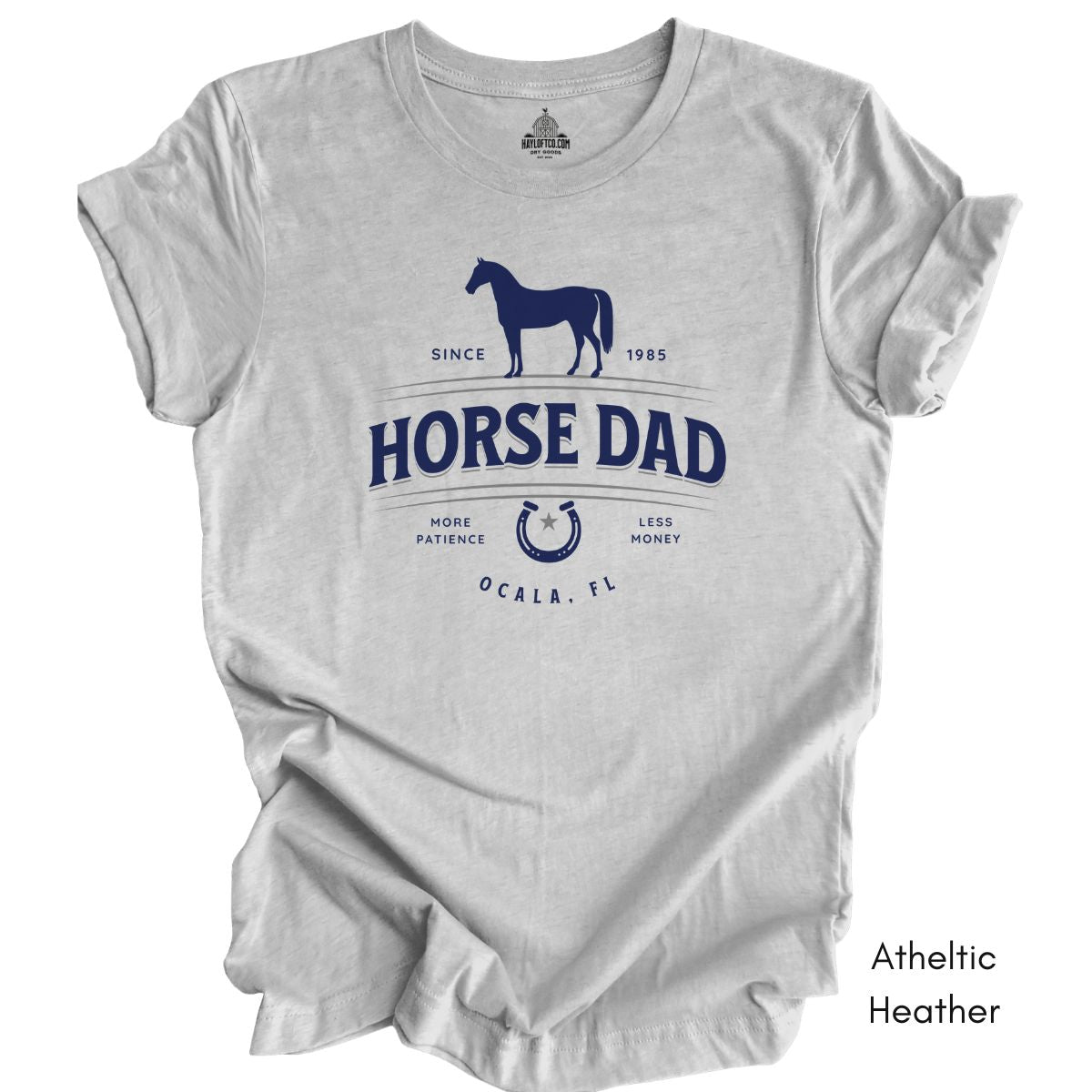 Custom Horse Dad T-shirt -  Unisex Jersey Light Weight Tee, Father's Day Gift