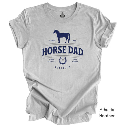Custom Horse Dad T-shirt -  Unisex Jersey Light Weight Tee, Father's Day Gift