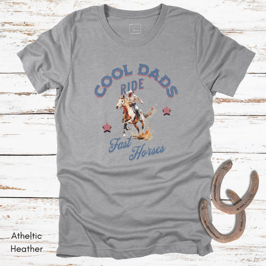 Cool Dads Ride Fast Horses - Jersey Light Weight T-shirt