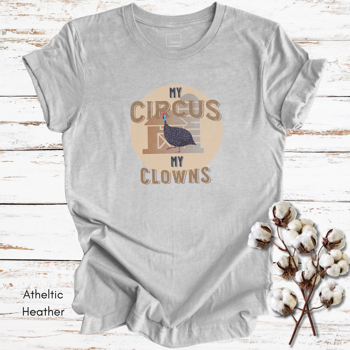 Funny Guinea Fowl Light Weight Jersey T-shirt - My Circus My Clowns