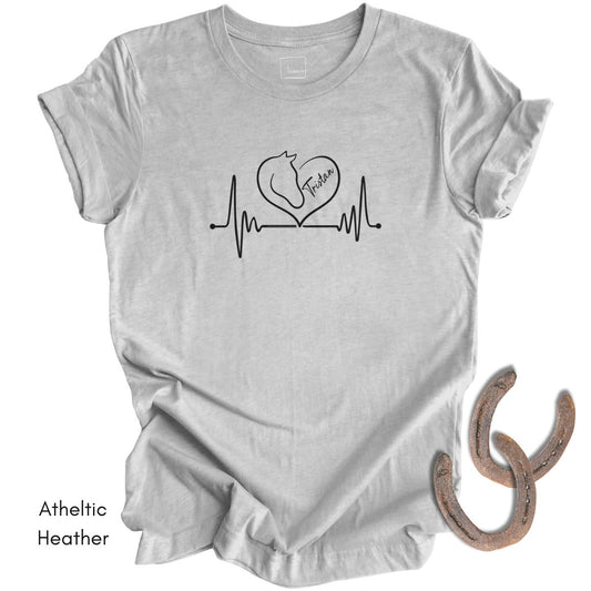 Custom Heart Horse Tee Unisex Jersey Light Weight Tee
