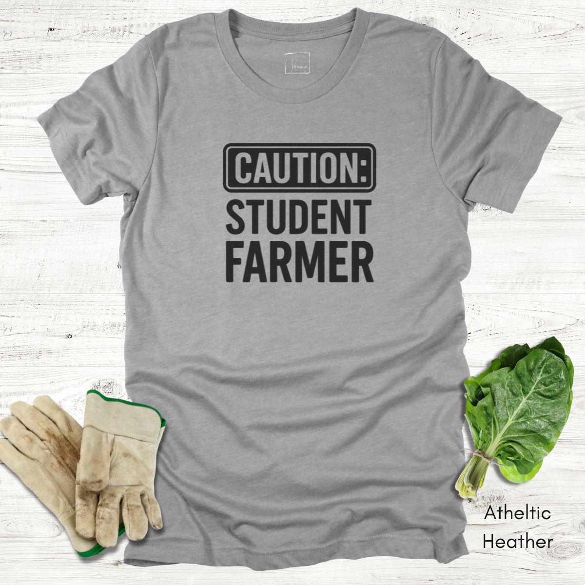 Caution Student Farmer T-shirt Unisex Jersey Light Weight Tee